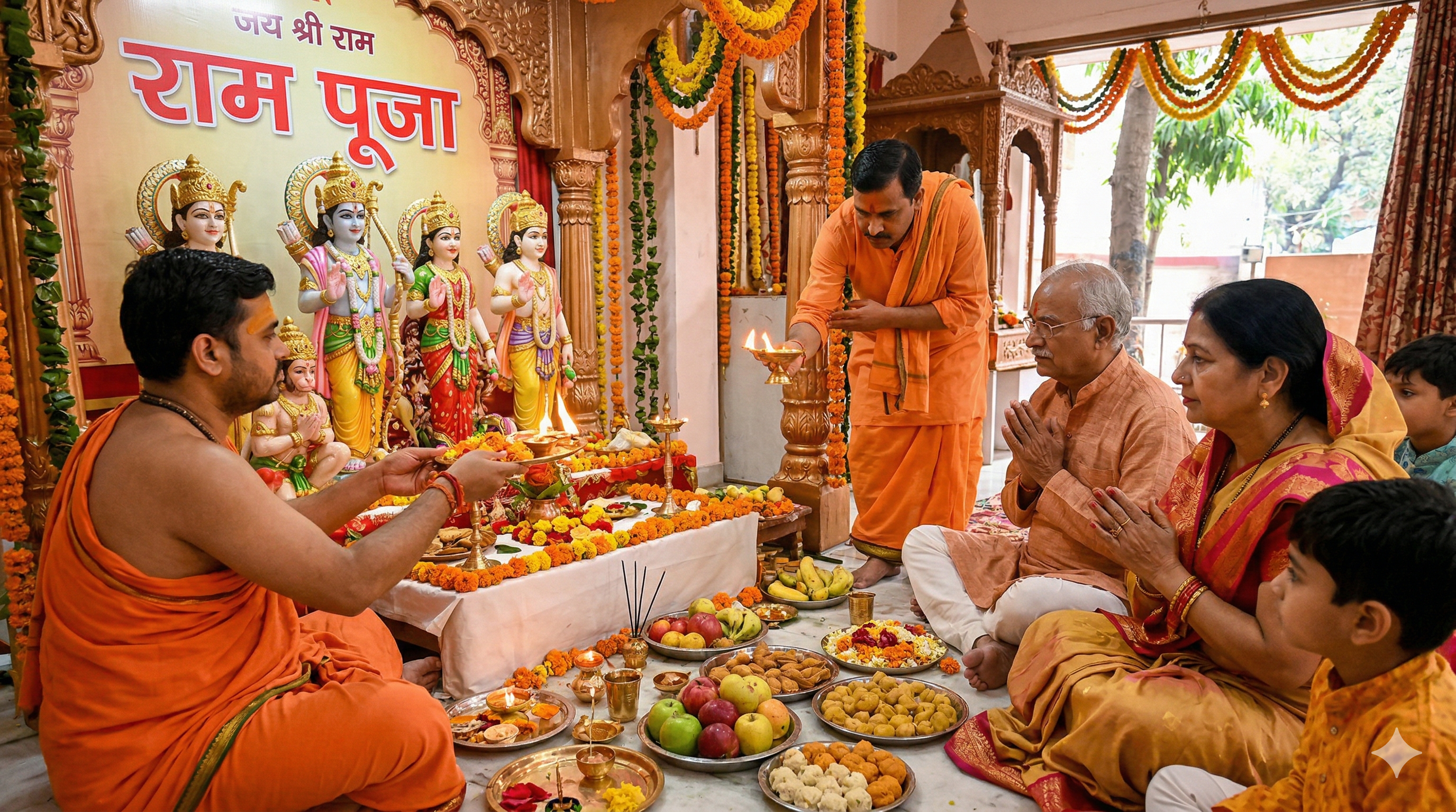 राम नवमी पूजा दृश्य